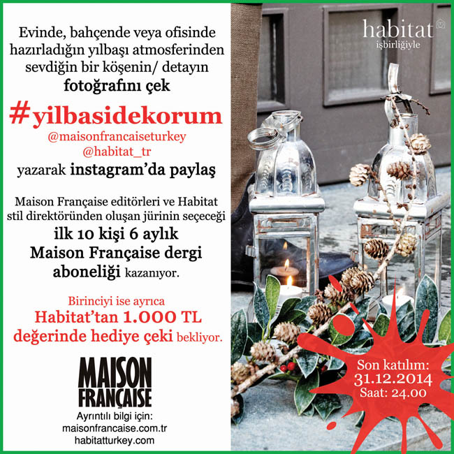 Maison Française Instagram Yarışmaları 3: #yilbasidekorum
